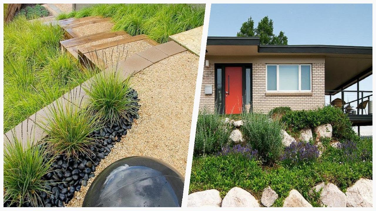 75 Mid-century Modern Hillside Landscaping Design 😊 ...