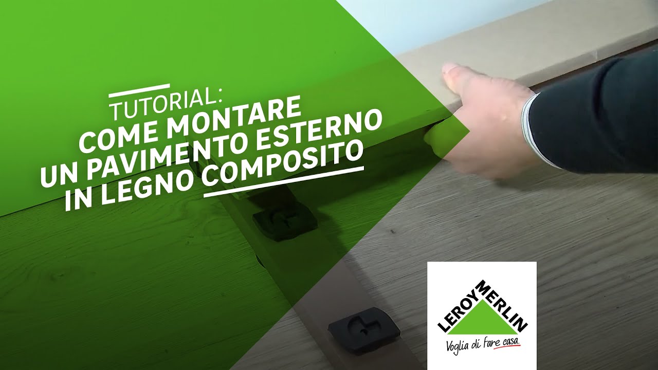 Come posare un pavimento da esterno in legno composito leroy ... Come posare un pavimento in legno