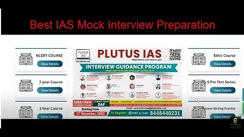 UPSC Mock Interview Preparation 2022 - Plutus IAS