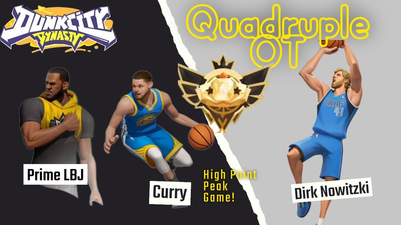INTENSE Peak Game! Curry X Prime LBJ Duo Vs Dirk Lineup!! (Peak Global Server)