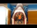 대형 상어 가족 입에 들어갔어요! 키즈카페 박물관은살아있다 트릭아트 놀이 Giant baby Shark Trick playground for kids