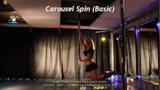 Carousel Spin. Pole Dancing Moves Demo Trick