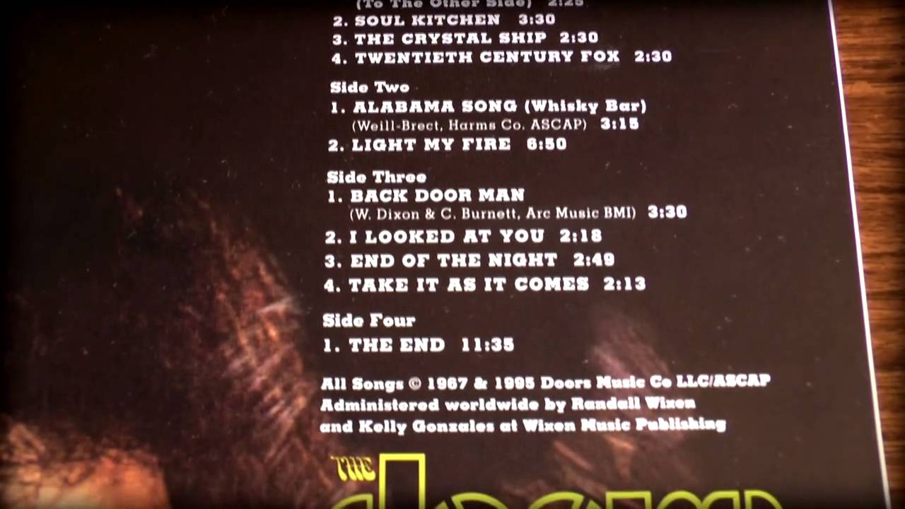 The Doors 'Back Door Man' Vinyl LP 1967 YouTube