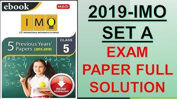 SOF IMO(Math Olympiad) LEVEL 1 || 2019 SOLVED PAPER COMPLETE || CLASS 5th