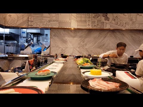 Convoyer Belt View at Shabushi by Oishi at CentralWorld | Bangkok, Thailand 🇹🇭