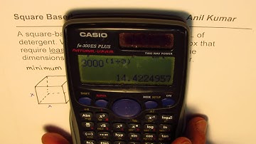 Find dimensions of Square based prism with 3 L of detergent