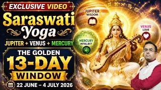 Saraswati Yoga 2026  | Jupiter + Mercury + Venus in Cancer | Wealth, Education & Destiny Activated