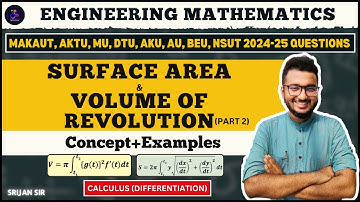 Pt. 2 | Surface Area & Volume of Revolution | PYQ | Calculus (Integration)