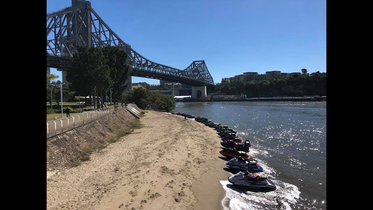 Jet ski Group Ride Gold Coast to Brisbane city 14072018 YouTube