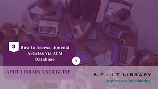How to Access Journal Articles Via ACM Digital Library