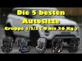 Die 5 besten Autositze Gruppe 1/2/3  9 bis 36 Kg  – Welcher ist der beste Kinderautositz 2019