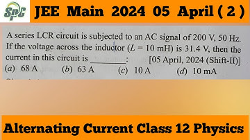 A series LCR circuit is subjected to an AC signal of 200 V, 50 Hz . If the voltage across the induct