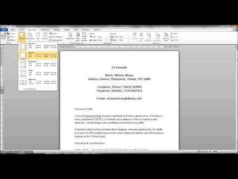 cv-creation---adjust-margins-using-ms-word
