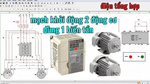 mạch dùng 1 biến tần khởi động 2 động cơ