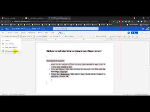 Video Bật hoặc tắt tính năng kiểm tra chính tả trong Word... - youtube
