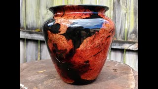 Manzanita Burl Vase Black TotalBoat Resin @KimTippin