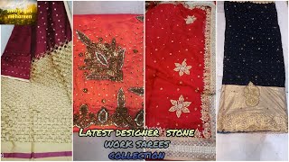EID special latest designer stone work sarees collection || partywear sarees collection#stonework
