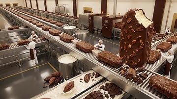 Inside a Magnum Ice Cream Factory:From Fresh Cream to Chocolate Bars (Full Process)