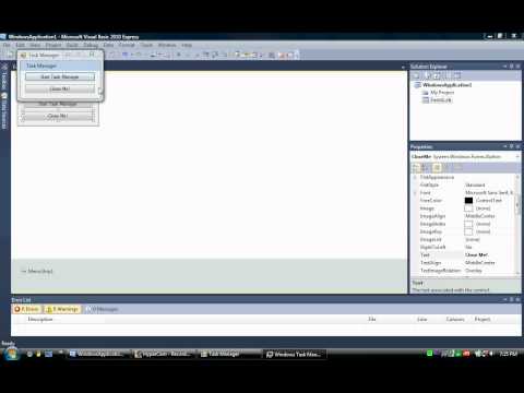 How To Make a Task Manager Starter In Visual Basic 2010