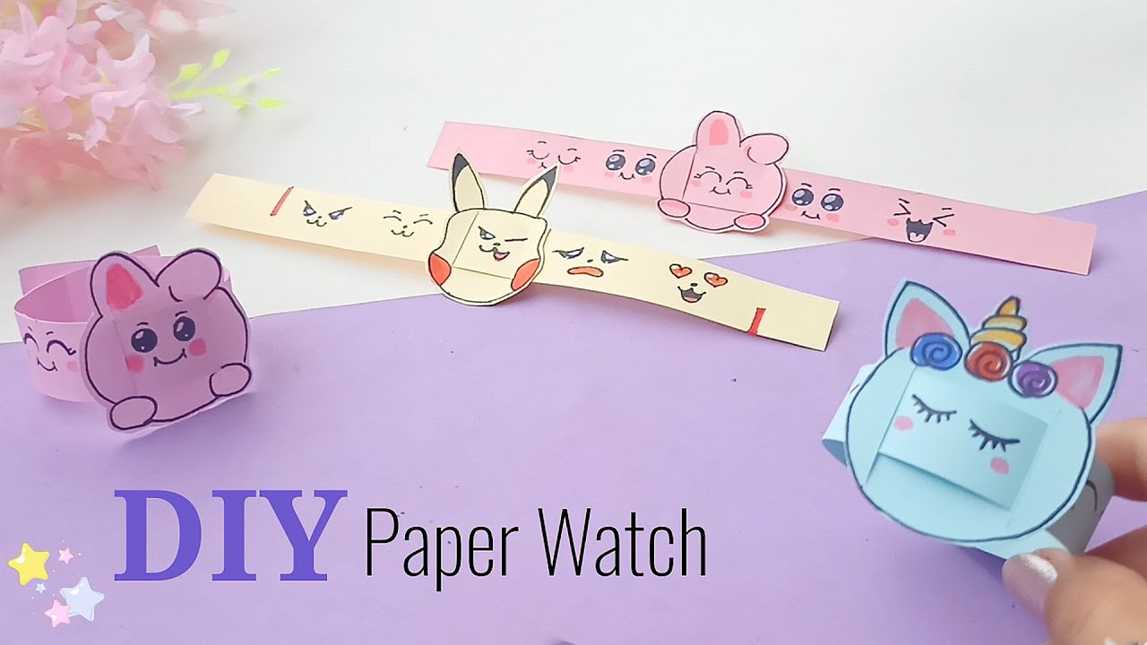 How to make easy paper watch / Kids paper Watch / Easy craft Idea