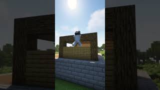 how to build a simple starter house in minecraft #shorts #minecraft