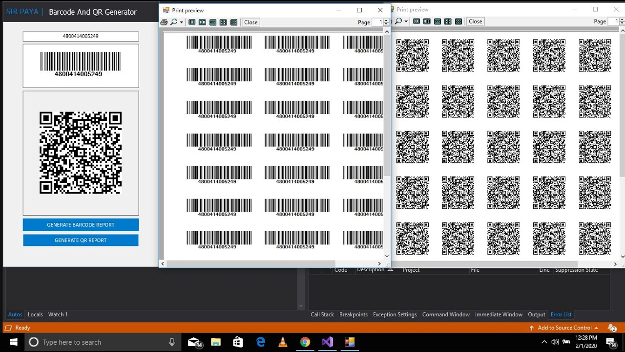โค้ด vb คำนวณ ราคา สินค้า  2022 Update  Visual Basic.Net 2019 | Genarating and Printing Barcode and QRcode  | Sir Paya