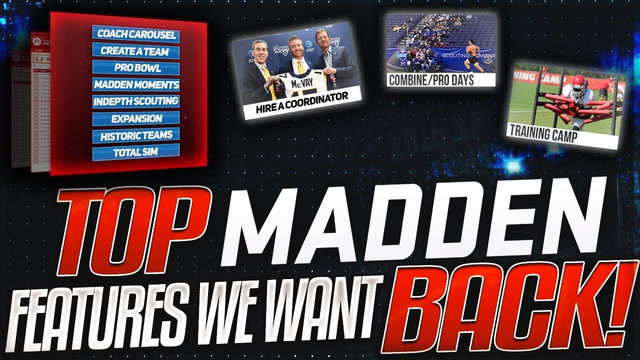 10 Old Madden Franchise Features That NEED To Return | Create A Team + More!