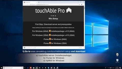 Install touchAble Pro server on PC