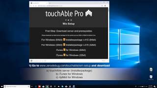 Install touchAble Pro server on PC