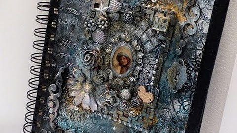 Mixed media notebook cover tutorial
