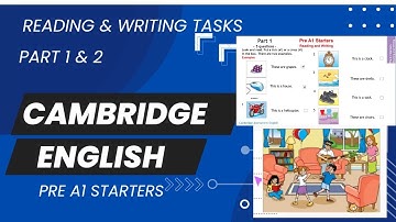 Reading Assessment for Beginners |Cambridge English pre A1 Starters Reading and Writing tasks 1& 2
