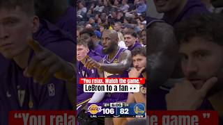 Lebron Tells A Fan To Relax