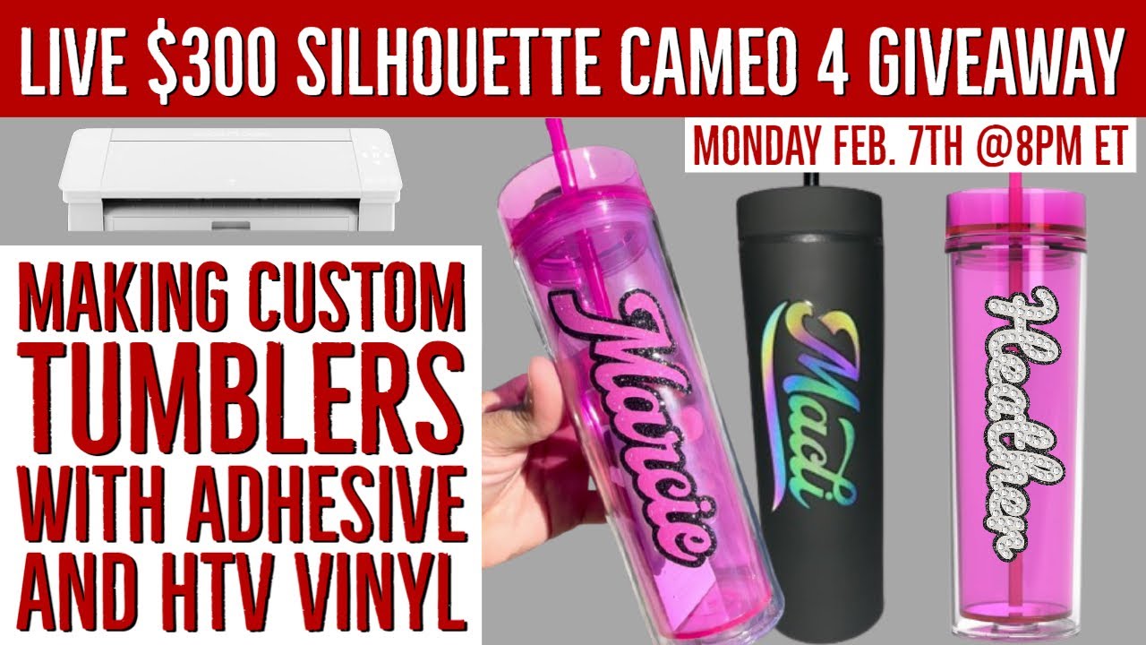 How to Customize Tumblers with Vinyl and a Cameo or Cricut Machine