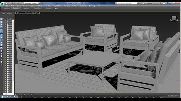 3dsmax Tutorials, Tutorial on Modeling & Texturing a Stylish Sofa Set & Center Table in 3dsmax
