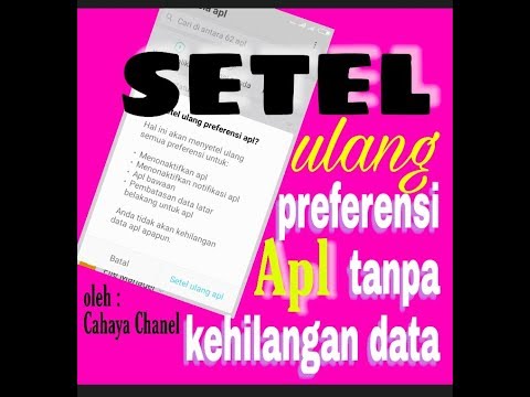 Setel ulang preferensi tanpa kehilangan data.