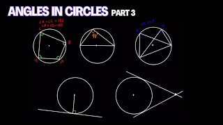 Finding missing angles in circles PART 3