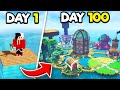 I Survived 100 Days On A RAFT In Minecraft Hardcore!