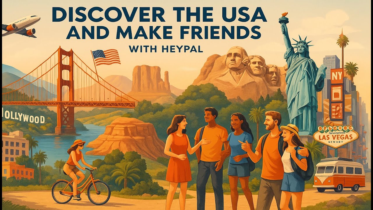 Discover USA & Make Friends Online with HeyPal 🌎 | Best Free App to Make Global Connections