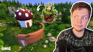 Making this Mushroom Plant into a MUSHROOM HOUSE! • Sims 4 Build • No CC!