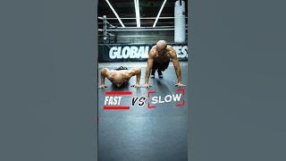CEPAT VS LAMBAT 🔥 Kecepatan repetisi mana yang Anda sukai? #celanapendek #pushup #kalistenik