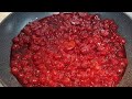 Amarene o visciole caramellate in padella