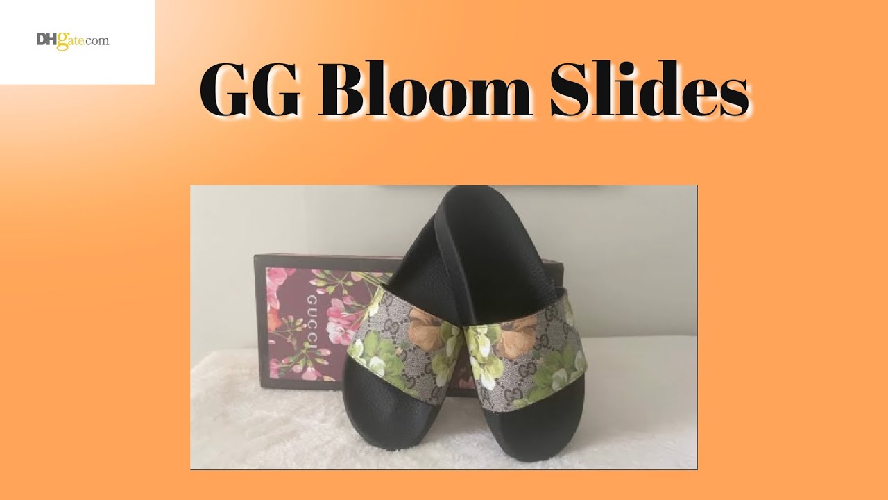 gucci pink floral slides