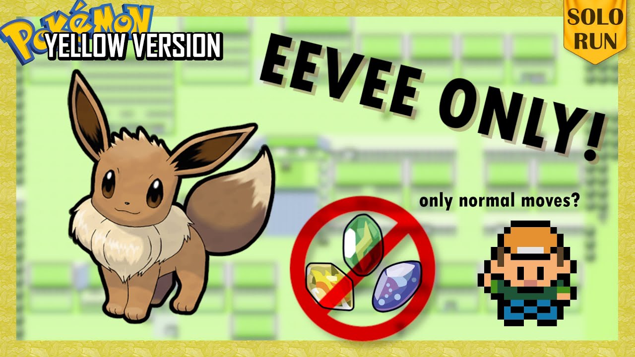 Eevee Only! | Pokémon Yellow Solo Run - YouTube