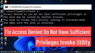 Fix Access Denied Do Not Have Sufficient Privileges Invoke Utility in Elevated Mode