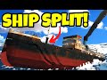 Rusty Ship SPLITS in Half During a Storm in Stormworks Sinking Ship Survival!