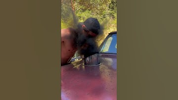 BLACK SMOKE PRANK (HE COUDNT SEE AFTER) #cummins #diesel