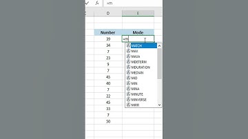 Mode Function in Excel