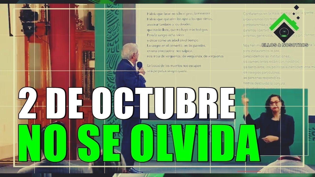 Poema de Jaime Sabines, 'Tlatelolco 1968', leído por ELMO en una Mañanera