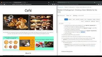 Module 3 Challenge Lab Creating a Static Website for the Cafe