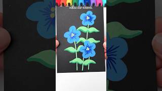 Blue Flowers on the Black paper creative artshorts